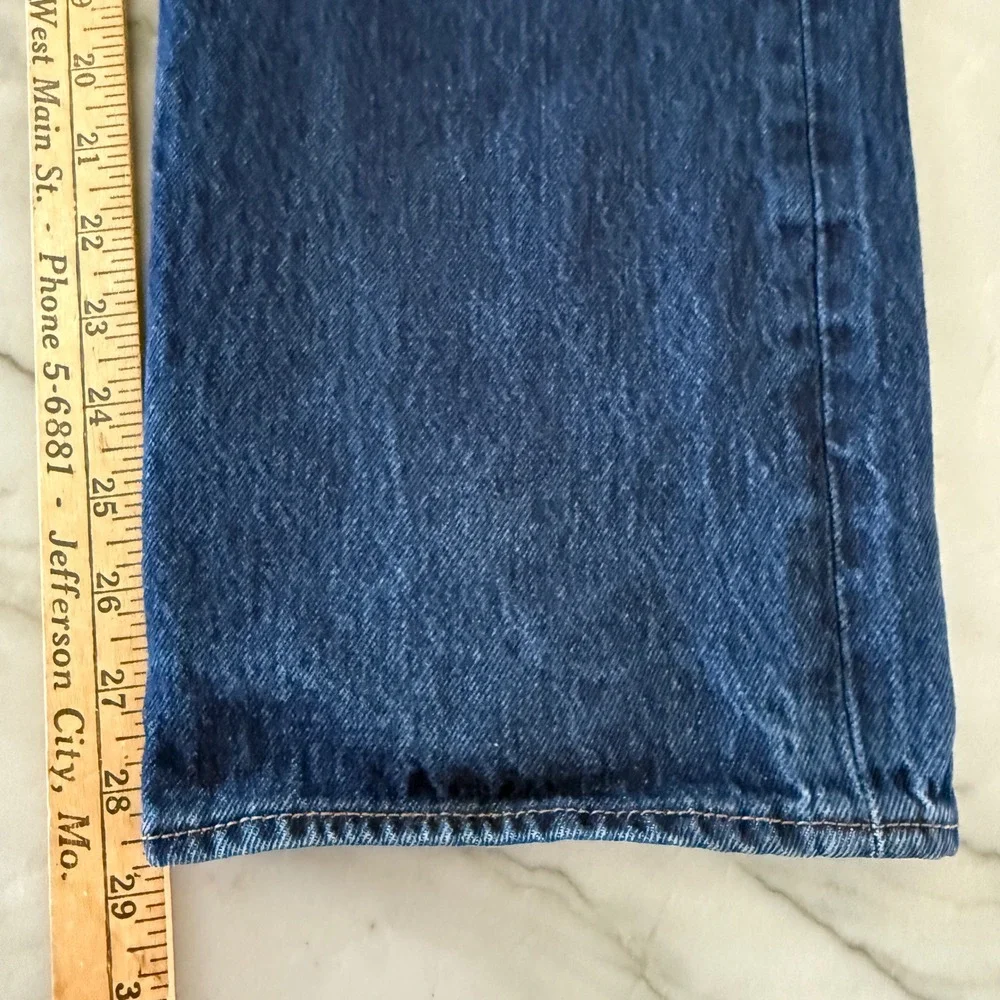 Levis 501 Original Fit Mens Jeans 40x32 Blue Denim‎ Button Fly Straight Leg